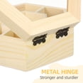 thumbnail image 6 of SHOWERORO Wooden Jewelry Box 1 Pack Unpainted Storage Organizer for Closet 5.9x5.1x2.4 Inches, 6 of 7