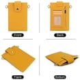 thumbnail image 4 of Small Cell Phone Wallet Purse Crossbody for Women Leather Slim Wallet Cellphone Crossbody Purse with Credit Card Slots - Yellow, 4 of 5