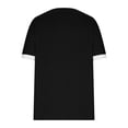 thumbnail image 6 of Pxxlle Casual T Shirts for Women Fashion Color Block Short Sleeve Tees Loose Fitted V Neck Tshirt Summer Beach Vacation Clothes Black M, 6 of 10