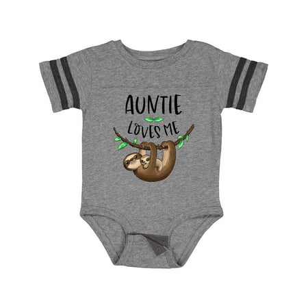 

Inktastic Auntie Loves Me Cute Sloth and Baby Gift Baby Boy or Baby Girl Bodysuit