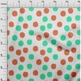 thumbnail image 3 of oneOone Cotton Poplin Turquoise Green Fabric Polka Sewing Material Print Fabric By The Yard 42 Inch Wide, 3 of 4