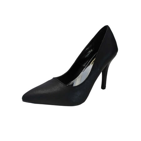 

Black Metallic Pointed Toe Women s Pumps Size 8.5