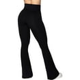 thumbnail image 2 of Flare Yoga Pants, Crossover Yoga Pants with Tummy Control, High-Waisted and Wide Leg, 2 of 5