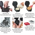 thumbnail image 4 of Dash Waffle Maker & Pancake Sunnyside Egg Maker, 7 Removable Plates Includes, Plate Storage Case, 4 of 6