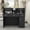Black, variant on Reception Center Executive Office Desk , Computer Desk with 3 Drawers, Canbiet and Hutch Shelf, White
