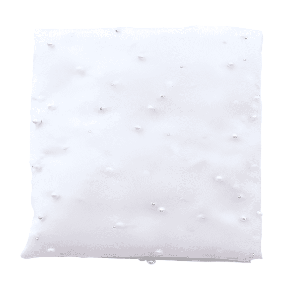 White Pearl Beaded Table Runner, Sheer Nylon Tulle Fabric Décor Mesh with Draping Effect, 63 x 118.1 in / 160 x 300 cm, for Wedding Party Arch Veil, Sweetheart Tabletop, Bridal Shower Decorations