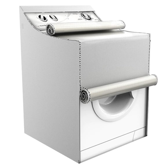 Washer Dryer Cover with Zipper, Waterproof Dustproof Sunscreen Laundry Appliance Protector,W29”x D28”x H43”,Gray