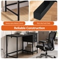thumbnail image 6 of 38" Computer Desk with Charging Station & 2 Fabric Drawers,Home Office Desk Writing Desk for Small Spaces,Black, 6 of 9