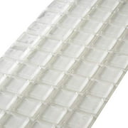 Rok Hardware 20 Pack of Large Clear Square Self-Adhesive Rubber Pad Bumpers 1" x 0.18" for Home Kitchen Glass Foot Drawers Cab