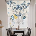 thumbnail image 3 of Blue Christmas Tie Up Curtains for Windows, Adjustable Balloon Window Shades, Xmas Gnomes Balls Tree Snowflake Gifts Kitchen Window Treatments Farmhouse Short Curtains with Rod Pocket 42"x45", 3 of 8