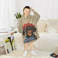 thumbnail image 6 of FORMRS Wearable Blanket Hoodie with Sleeves for Kids Cozy Flannel Sweatshirt, Dog Artist, 6 of 7