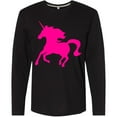 thumbnail image 3 of Inktastic Pink Unicorn Long Sleeve T-Shirt, 3 of 5