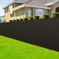 thumbnail image 2 of Yescom 4x50' 4ft Tall Black Privacy Fence Screen Mesh Windscreen 180gsm Virgin HDPE Fabric Slat Fencing Shade Cover, 2 of 11