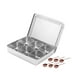 thumbnail image 1 of Caja de almacenamiento de condimentos perfecl de Acero inoxidable con tapa 6 compartimentos, 1 of 8