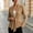 Brown, variant on Women's Solid Color Tie Front Blazer, Long Sleeve Shawl Collar Casual Suit Jacket with Flap Pockets for office Daily Pink XL