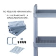 thumbnail image 4 of Carrito Auxiliar Organizador Almacenamiento Multiusos Con 3 Niveles, 4 of 6