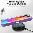 thumbnail image 5 of Xhy for iPhone 15 Case with Privacy Screen Protector and Belt Clip Holster Military Grade Heavy Duty Protection 3 in 1 Shockproof Armor Rugged Durable iPhone 15 6.1 inch 2023 Phone - Purple+White, 5 of 10