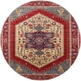 thumbnail image 1 of Ahgly Company Machine Washable Indoor Round Industrial Modern Red Area Rugs, 8' Round, 1 of 7