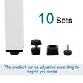 thumbnail image 6 of Uxcell 25x25mm Home Metal Adjustable Desk Leg Leveling Foot Insert Black 4 Sets, 6 of 6