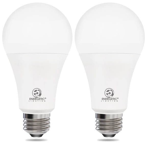 ENERGETIC A21 Radar Motion Sensor Light Bulb,100 Watt Equivalent(14.5W),Dusk to Dawn Bulbs,1500LM Daylight 5000K,Auto on/off Motion Detector Bulbs,E26 Base,2Pack