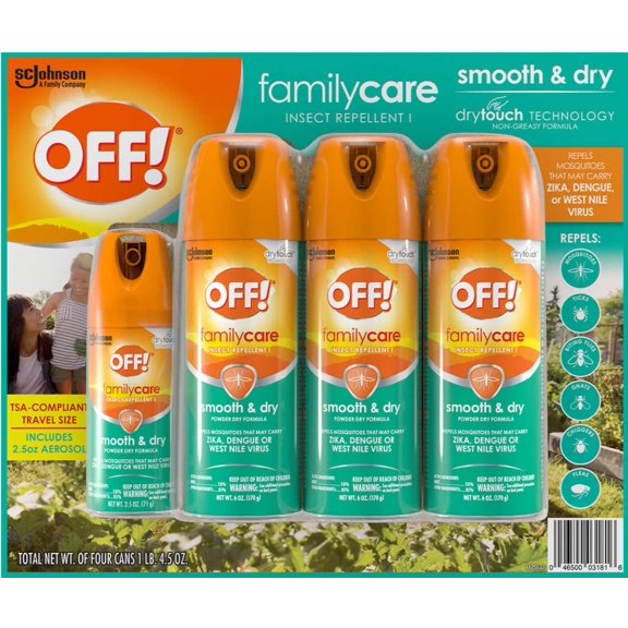 OFF! Family Care Smooth & Dry Insect Repellent, 6 oz, 3-pack 2.5 oz