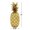 thumbnail image 4 of 6" x 17" Gold Polystone Textured Pineapple Fruit Sculpture, by DecMode, 4 of 14