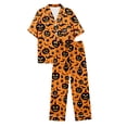thumbnail image 7 of Pajamas For Women Set Halloween Silk Satshort Sleeve Button Up Top Shorts Comfortable Fall Winter Sleepwear Loungewear Nightwear Nightclothes Homewear, 7 of 7