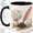 Black, variant on Vintage Writing Accent Mug, 11oz Ceramic Coffee Cup for Writers