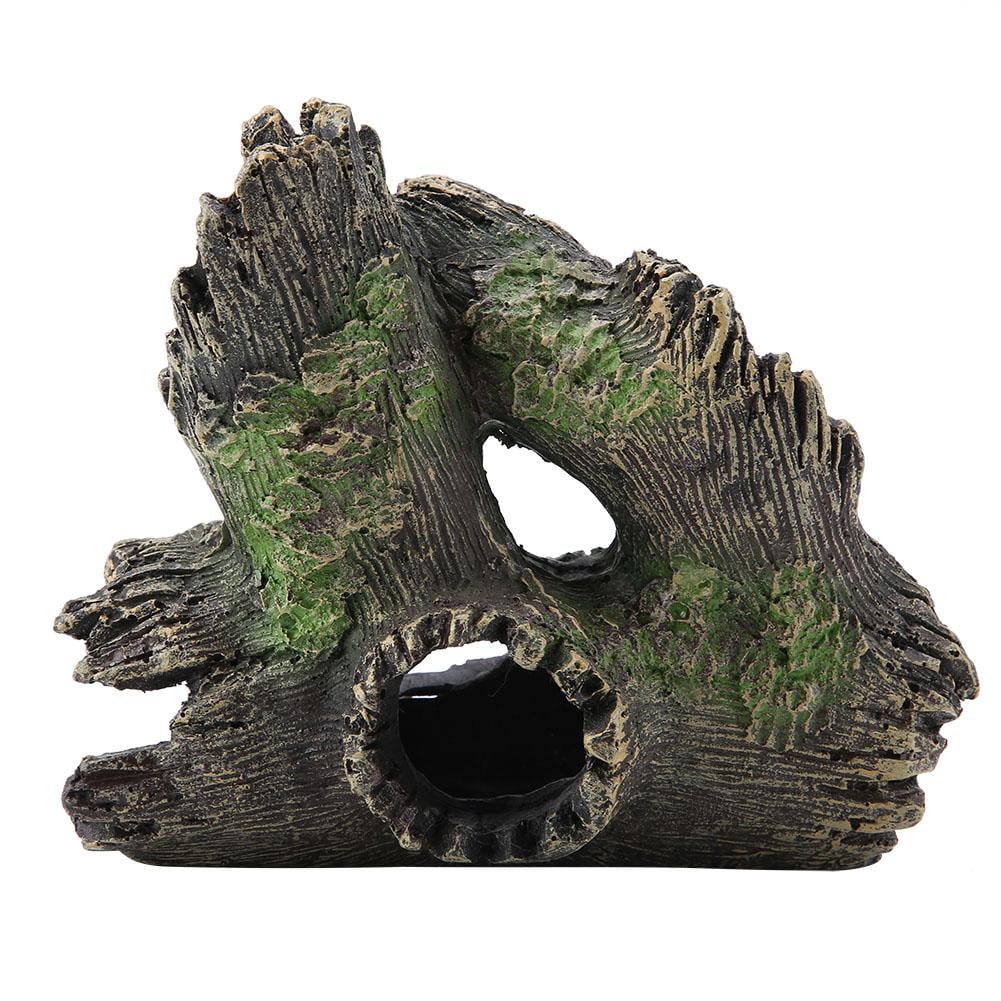 Tebru Aquarium Driftwood Decoration Artificial Resin Tree Trunk for