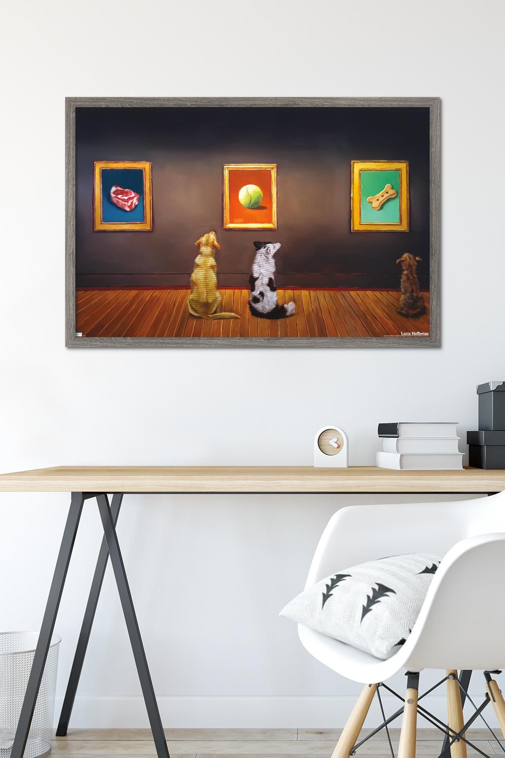 Lucia Heffernan Art - Dog Museum Wall Poster, 22.375" x 34" Framed