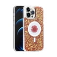 thumbnail image 4 of Designed for Apple iPhone 12 Pro Max Magnetic Circle MagSafe Wireless Compatible Epoxy Glitter Flower Shiny Sparkle Bling Hybrid TPU Phone Case Cover [Red], 4 of 4