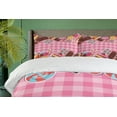 thumbnail image 4 of Ambesonne Sweets Duvet Cover Sets, Candy Cookie Sugar Cake, 2-King, Brown Pale Pink, 4 of 7