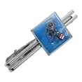 thumbnail image 1 of Classic Rockers Dogs Rocking Chair USA Flag Square Tie Bar Clip Clasp Tack- Silver or Gold, 1 of 5