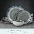 thumbnail image 4 of Pfaltzgraff Jaimie 12 Piece Stoneware Dinnerware Set Gray, 4 of 4