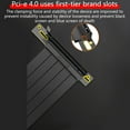 thumbnail image 6 of 90° 180° Graphics Card Extension Cable PCI for Express Riser Shielded Extender Full Speed PCIE 4.0 X16 Riser Cable, 6 of 17