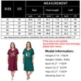 thumbnail image 6 of FEREMO 2 Pack Plus Size Nightgowns for Women Short Sleeve Printed Sleepwear, 6 of 6