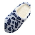 thumbnail image 4 of Women's Tie-dye Fuzzy Slippers, Furry Faux Fur Lined Bedroom Shoes, Cozy Indoor Slide, Leopard, 4 of 5