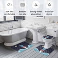 thumbnail image 6 of Rocket Stars Bathroom Rugs Set Moon Sky Non Slip Absorbent Soft Bath Mats 3 Piece Set with Bathroom Rug, U-Shaped Floor Mat, Toilet Seat Cover Small Size, 6 of 9