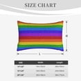 thumbnail image 4 of Pofeuu Colorful Glitter Rainbow Print Polyester Microfiber Plush Pillowcases, Super Soft and Cozy Pillow Case Covers with Envelop Closure（Pillow core not included）-20"x30", 4 of 6