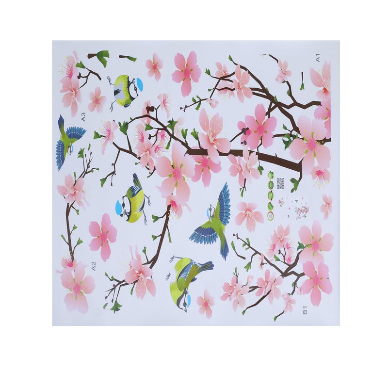 AkoaDa Colorful Floral Butterfly Wall Stickers Fresh Flowers Wall