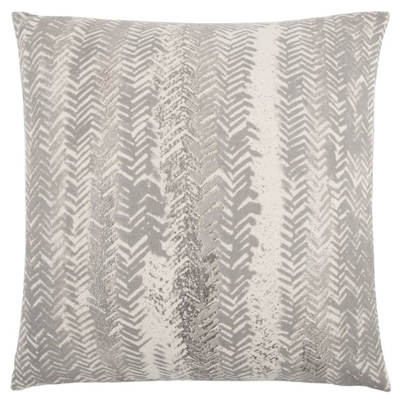 Rizzy Home Chevron 20" x 20" Cotton Pillow Cover in Gray