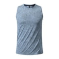 thumbnail image 6 of COSFO Summer Mens Tank Tops Workout Solid Muscle Shirts Classic Fit Crew Neck Running Moisture Wicking Sleeveless Shirts, 6 of 9