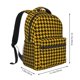 thumbnail image 2 of Fotbe Retro Yellow and Black Houndstooth Mochila Casual con Estampado para Escuela, Viajes y Actividades al Aire Libre - Duradera, Ligera y Cómoda, 2 of 5