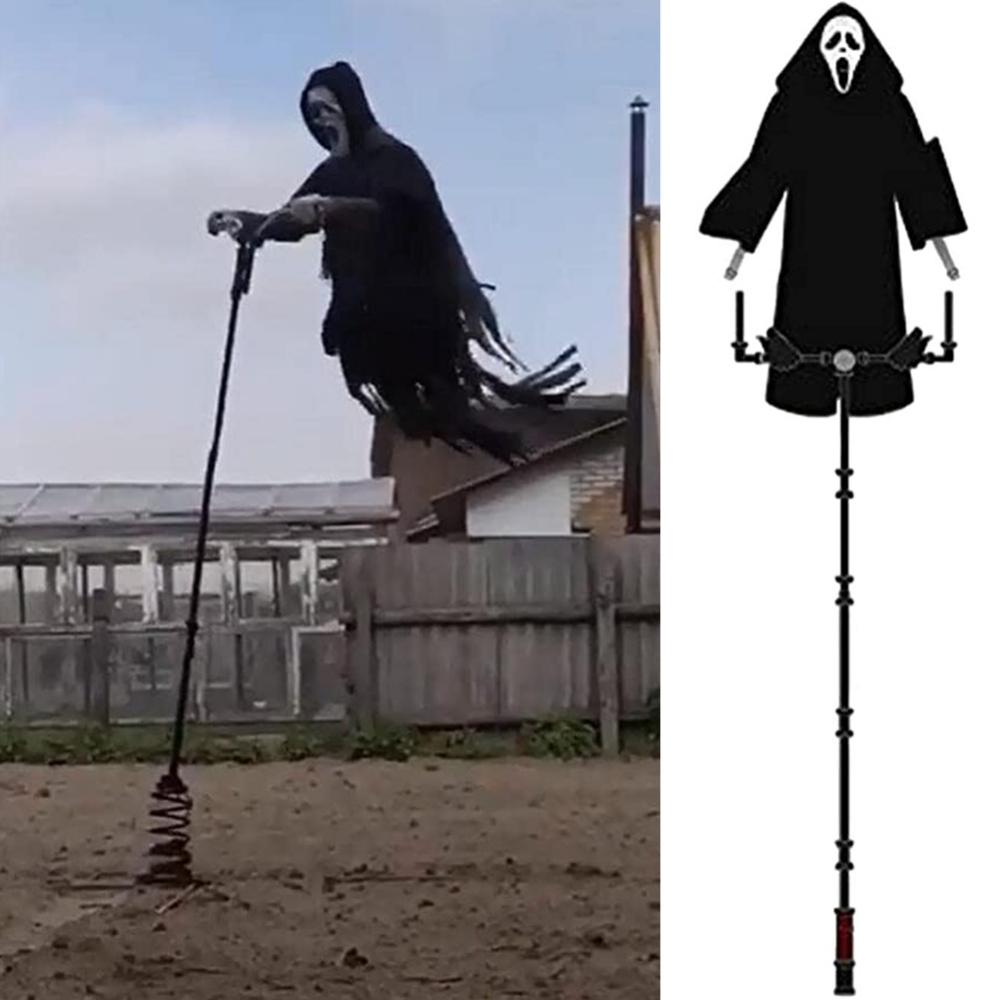 Spooky Halloween decorations Standing grim Reaper Home for Garden Yard Decor Scarecrow Decoration Props Screaming ghost