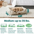thumbnail image 3 of Furhaven Pet Products Medium Overstuffed Cozy Couch Non-Slip Dog & Cat Bed, 27"x21", Taupe, 3 of 7