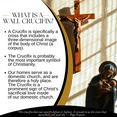 thumbnail image 2 of Large Catholic Dark Cherry Wood Wall Crucifix, 12", for Home, Office, Over Door, 2 of 6
