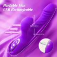 thumbnail image 3 of Vibrador de conejo con 10 modos de vibración y 7 modos de estimulación, con función de lamido, para el punto G y el clítoris, ideal para adultos. Juegos para mujeres y parejas., 3 of 8
