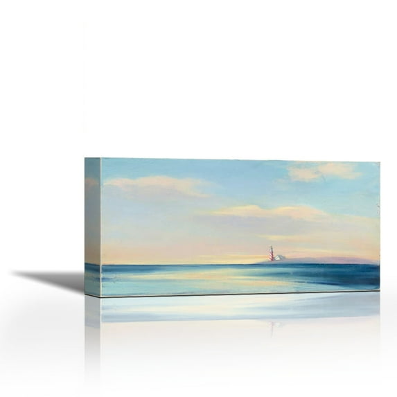 Dawn Beacon - Contemporary Fine Art Giclee on Canvas Gallery Wrap - wall décor - Art painting - 36 x 18 Inch - Ready to Hang