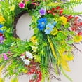 thumbnail image 5 of Simulated Small Flower Wreath Door Hanging Decor Exquisitely Crafted Non-Fading Long Lasting Design For Front Porch Wall Home Spring Courtyard Party Holiday Decoration Housewarming Gift, 5 of 5