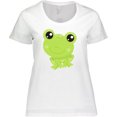 thumbnail image 3 of Inktastic Cute Frog, Little Frog, Baby Frog, Green Frog Women's Plus Size T-Shirt, 3 of 5